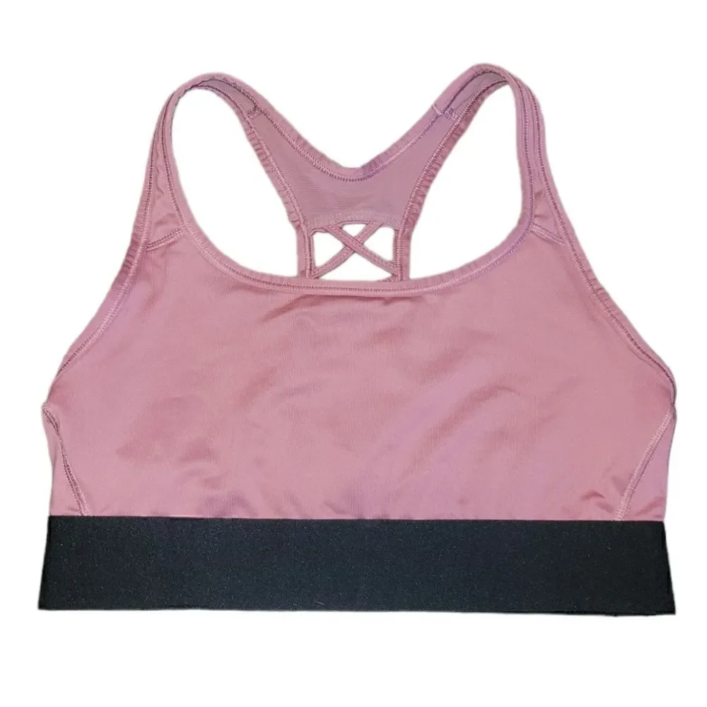 Victorias Secret Sport Player Racerback Wireless Unlined Sports Bra Rose Pink S